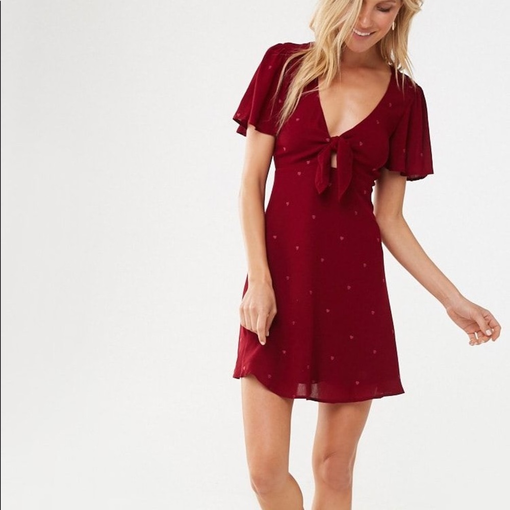 NWT Burgundy Mini Heart Dress